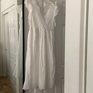 White eyelet dress
